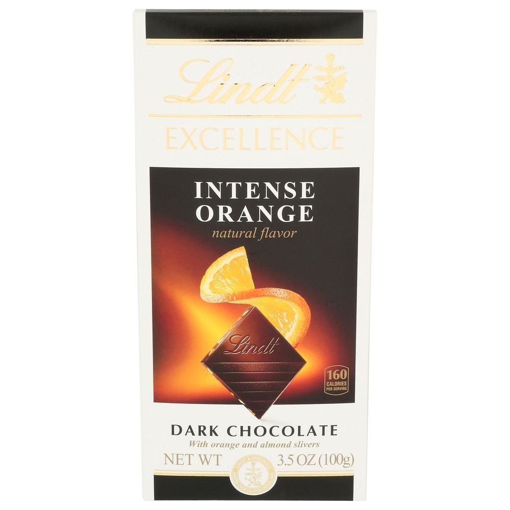 Lindt Excellence Intense Orange Dark Chocolate Bar, 3.5 Ounce -- 12 per case