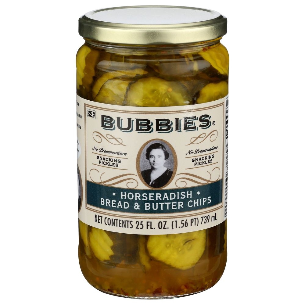 Bubbies Horseradish Bread and Butter Chips, 25 Fluid Ounce -- 6 per case