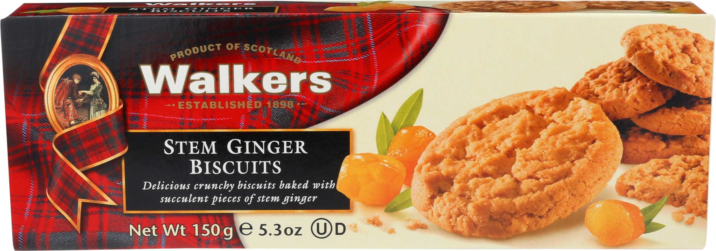 Walkers Stem Ginger Biscuits, 150 Gram -- 12 per case