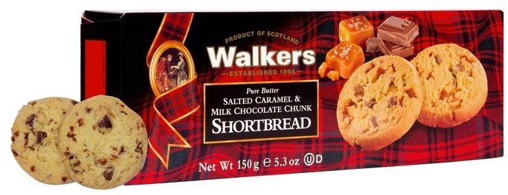 Walkers Salted Caramel and Milk Chocolate Chunk Shortbread, 5.3 Ounce -- 12 per case