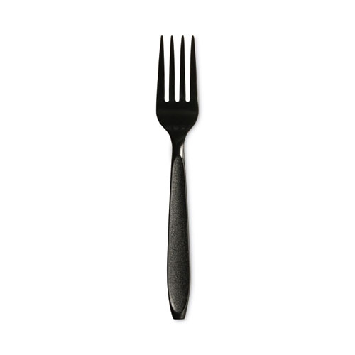 Solo Impress Black Heavyweight Full Length Polystyrene Fork -- 1000 per case