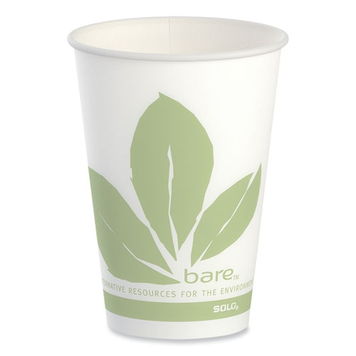 Solo Bare ProPlanet Seal Green/White Eco Forward Paper Cold Cup, 7 Ounce -- 2000 per case