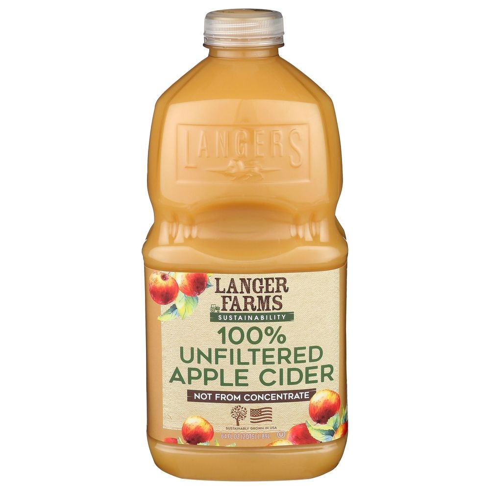 Langer Farms Unfiltered Apple Cider, 64 Fluid Ounce -- 8 per case