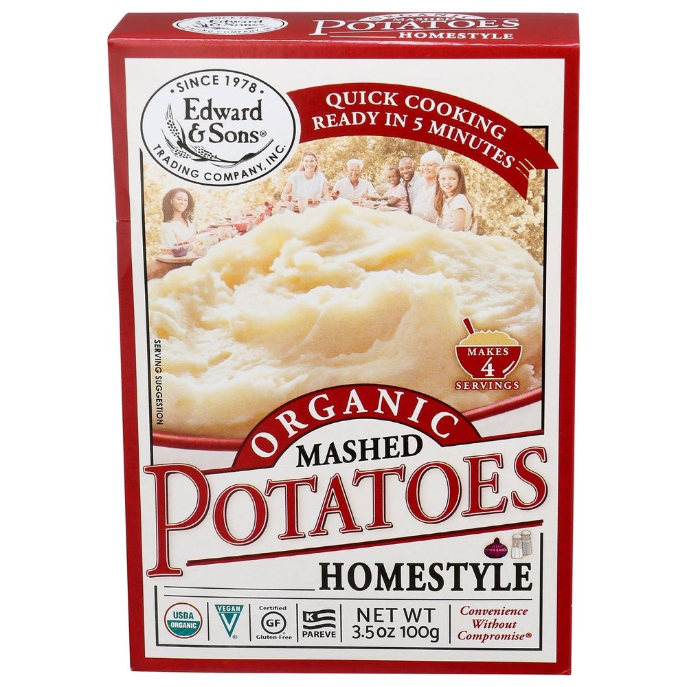 Edward and Sons Organic Homestyle Mashed Potatoes, 3.5 Ounce -- 6 per case