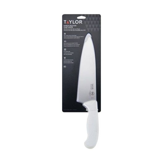Taylor White Handle Chef Knife, 8 inch