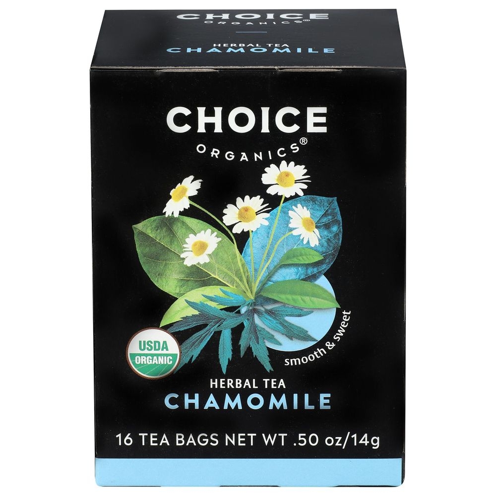 Choice Organics Chamomile Herbal Tea, 16 tea bags -- 6 per case