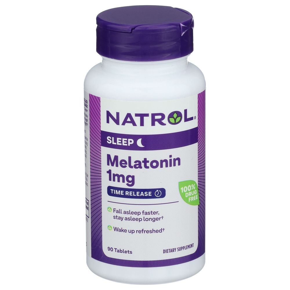 Natrol 1mg Melatonin Time Release Sleep Support Tablets, 90 count