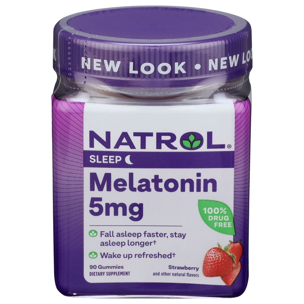 Natrol Strawberry Flavor Melatonin 5mg Sleep Aid Gummies, 90 count