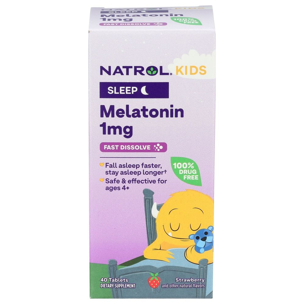 Natrol Kids Melatonin Strawberry Flavor Fast Dissolve Tablets, 40 count