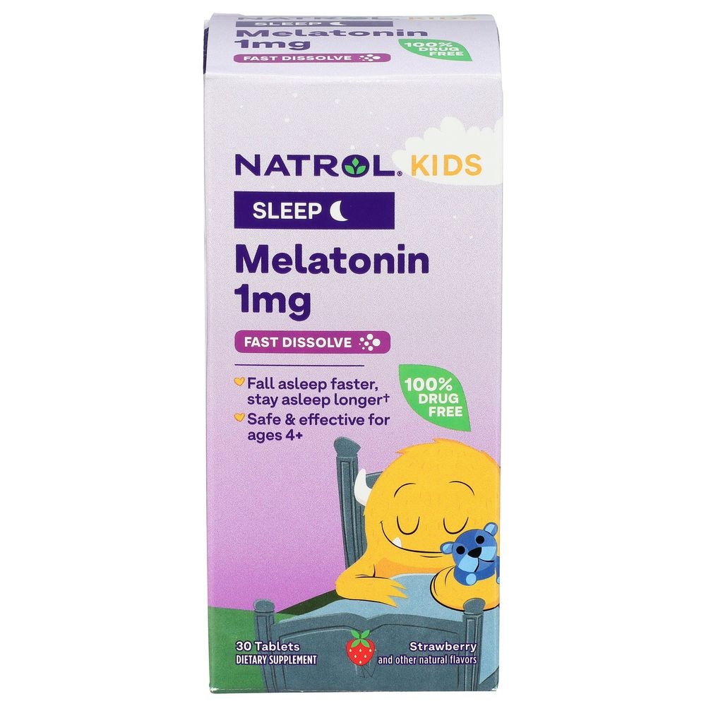 Natrol Kids Melatonin Strawberry Fast Dissolve Tablets, 30 count