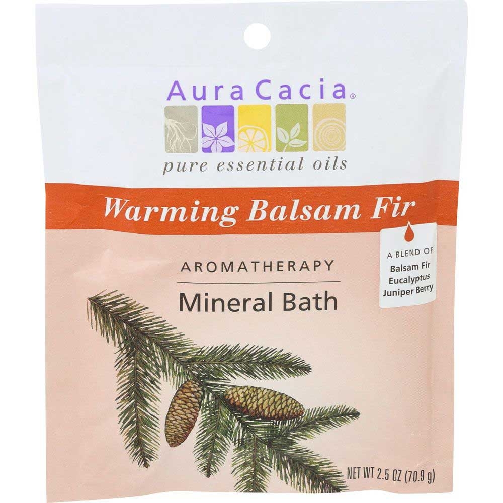 Aura Cacia Warming Balsam Fir Aromatherapy Mineral Bath, 2.5 Ounce -- 6 per case