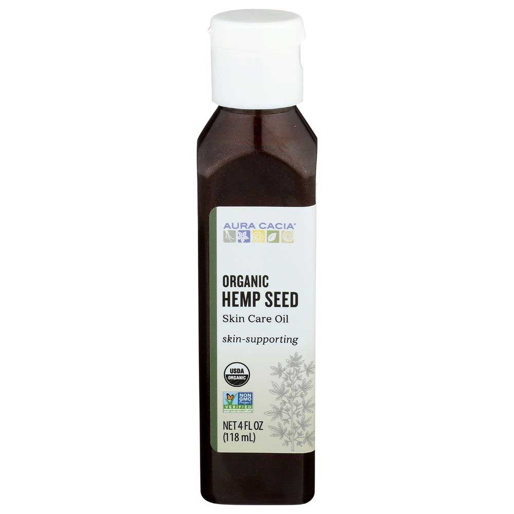 Aura Cacia Organic Hemp Seed Skin Care Oil, 4 Fluid Ounce
