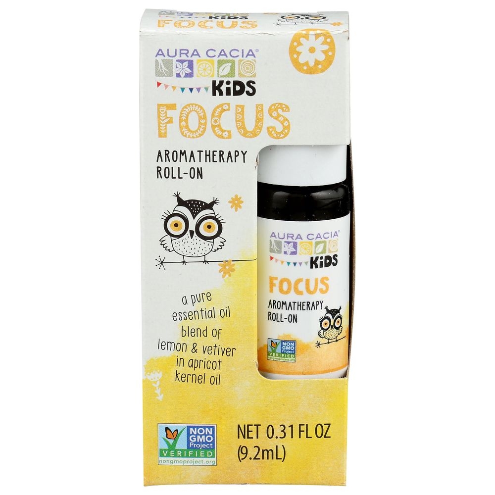 Aura Cacia Kids Focus Aromatherapy Roll-On, 0.31 Fluid Ounce