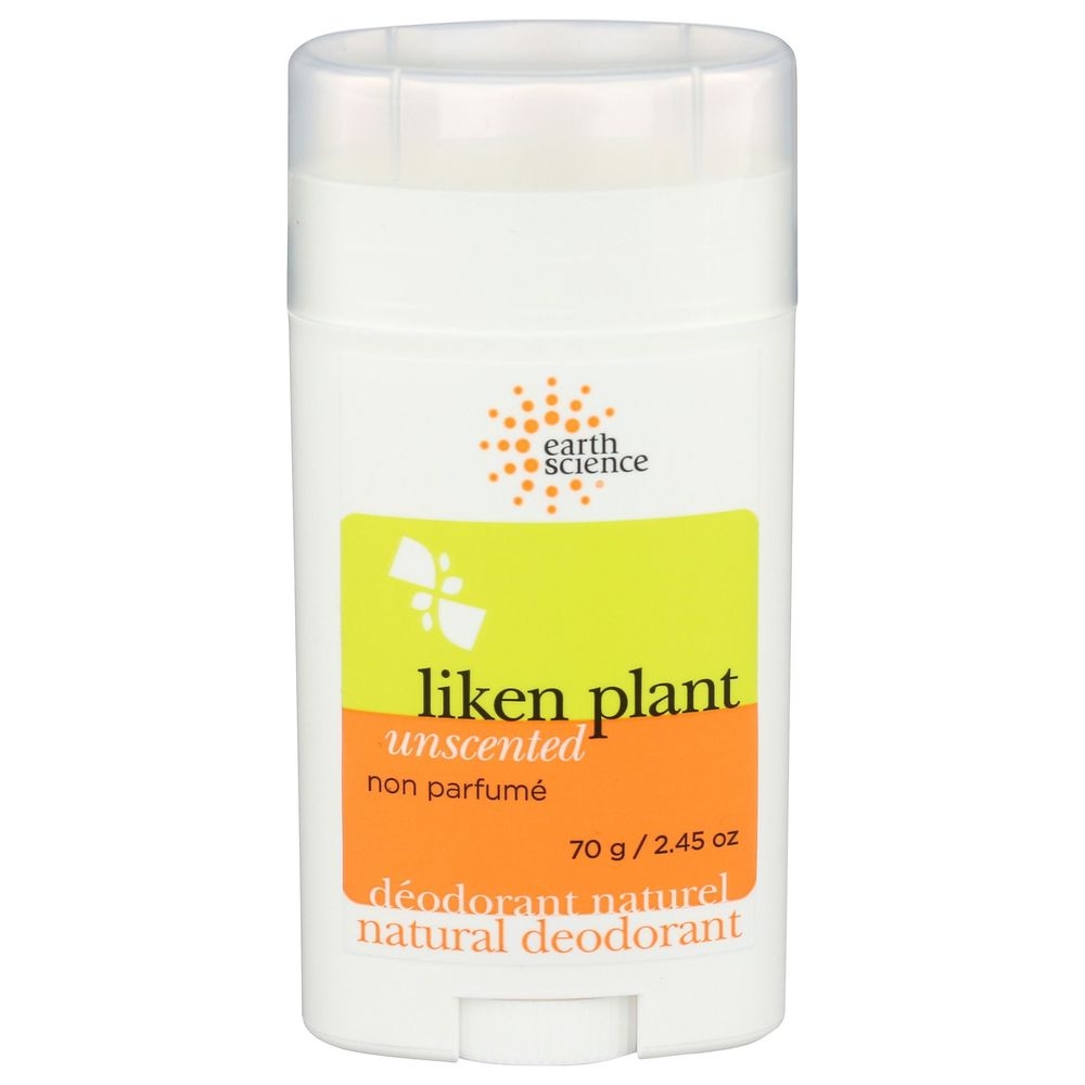 Earth Science Liken Plant Unscented Deodorant, 2.45 Ounce -- 3 per case