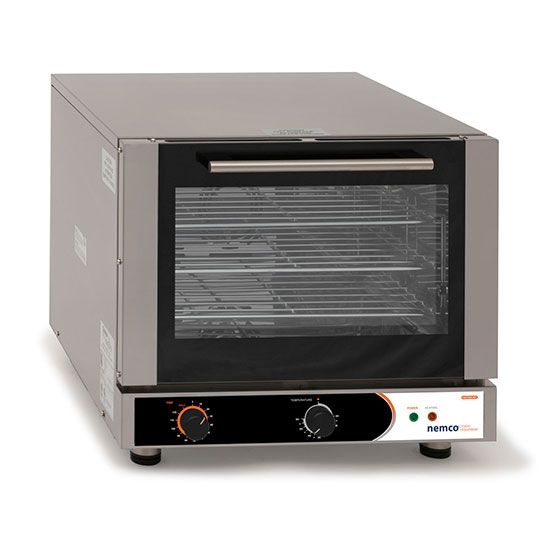 Nemco 208/240 Volt Half Size 3 Shelf Manual Convection Oven, 23.63 x 28 x 21 inch