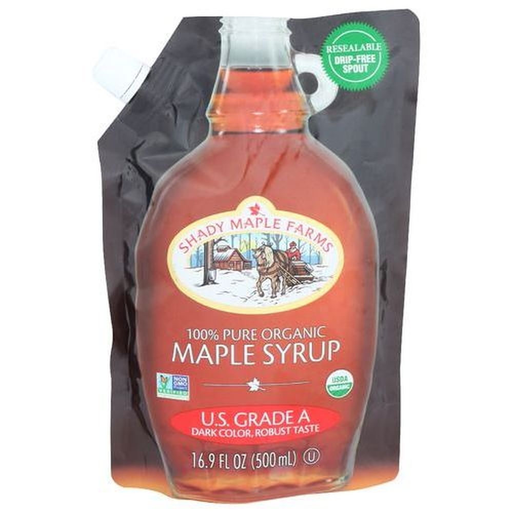 Shady Maple Farms Organic Dark Robust Maple Syrup, 16.9 Ounce -- 6 per case