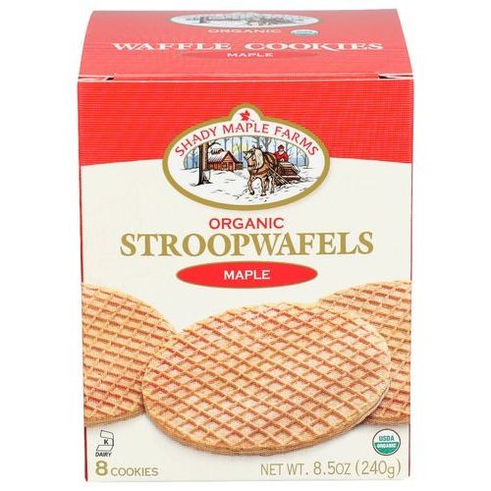 Shady Maple Farms Organic Stroopwafel Maple Cookie Waffles, 8.5 Ounce -- 8 per case