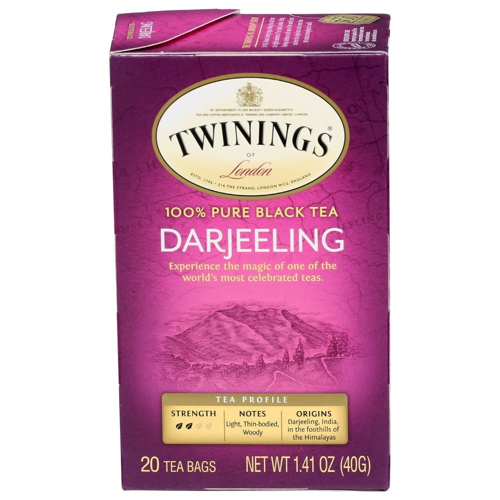 Twinings Darjeeling Tea, 20 tea bags -- 6 per case