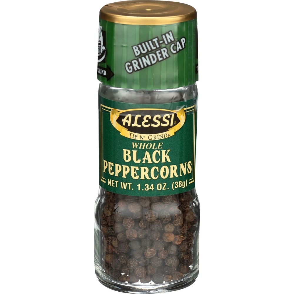 Alessi Whole Black Peppercorns with Grinder Cap, 1.34 Ounce -- 6 per case