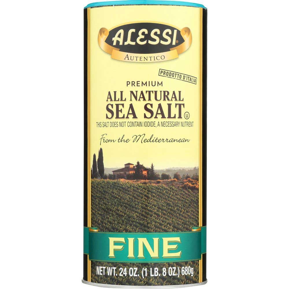 Alessi Fine Sea Salt, 24 Ounce -- 6 Per Case