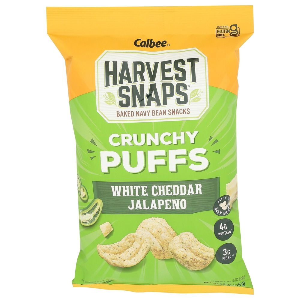 Harvest Snaps White Cheddar Jalapeno Crunchy Puffs, 4.2 Ounce -- 6 per case