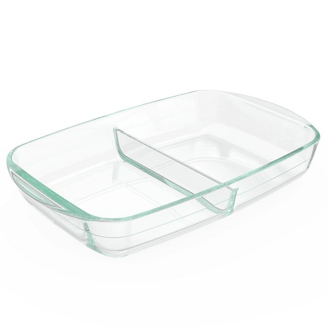 Pyrex Divided Glass Baking Dish, 8 x 12 inch -- 4 per case