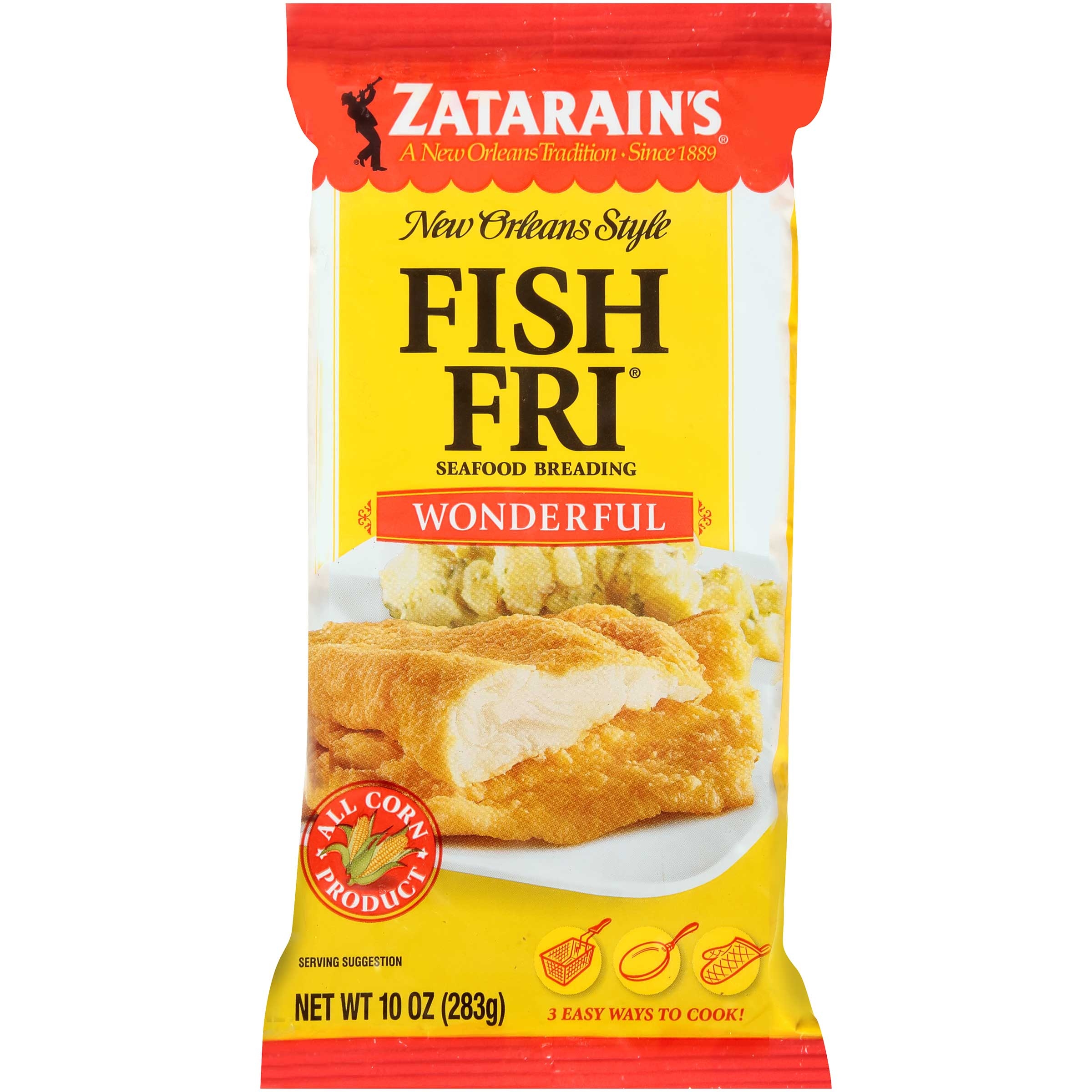 Zatarains New Orleans Style Wonderful Fish Fry Mix, 10 Ounce -- 12 per case