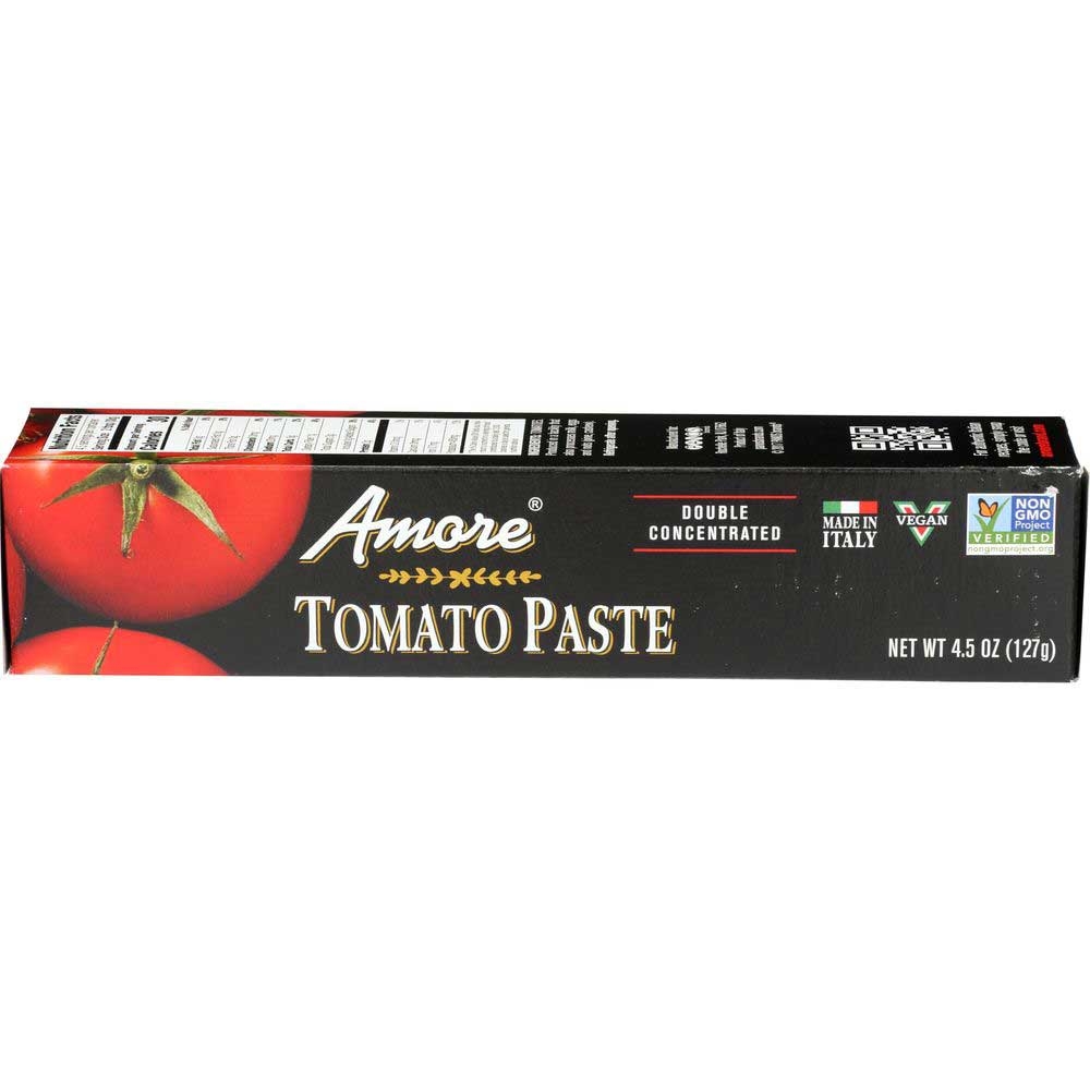 Amore Italian Tomato Paste - Tube, 4.5 Ounce -- 12 per case.