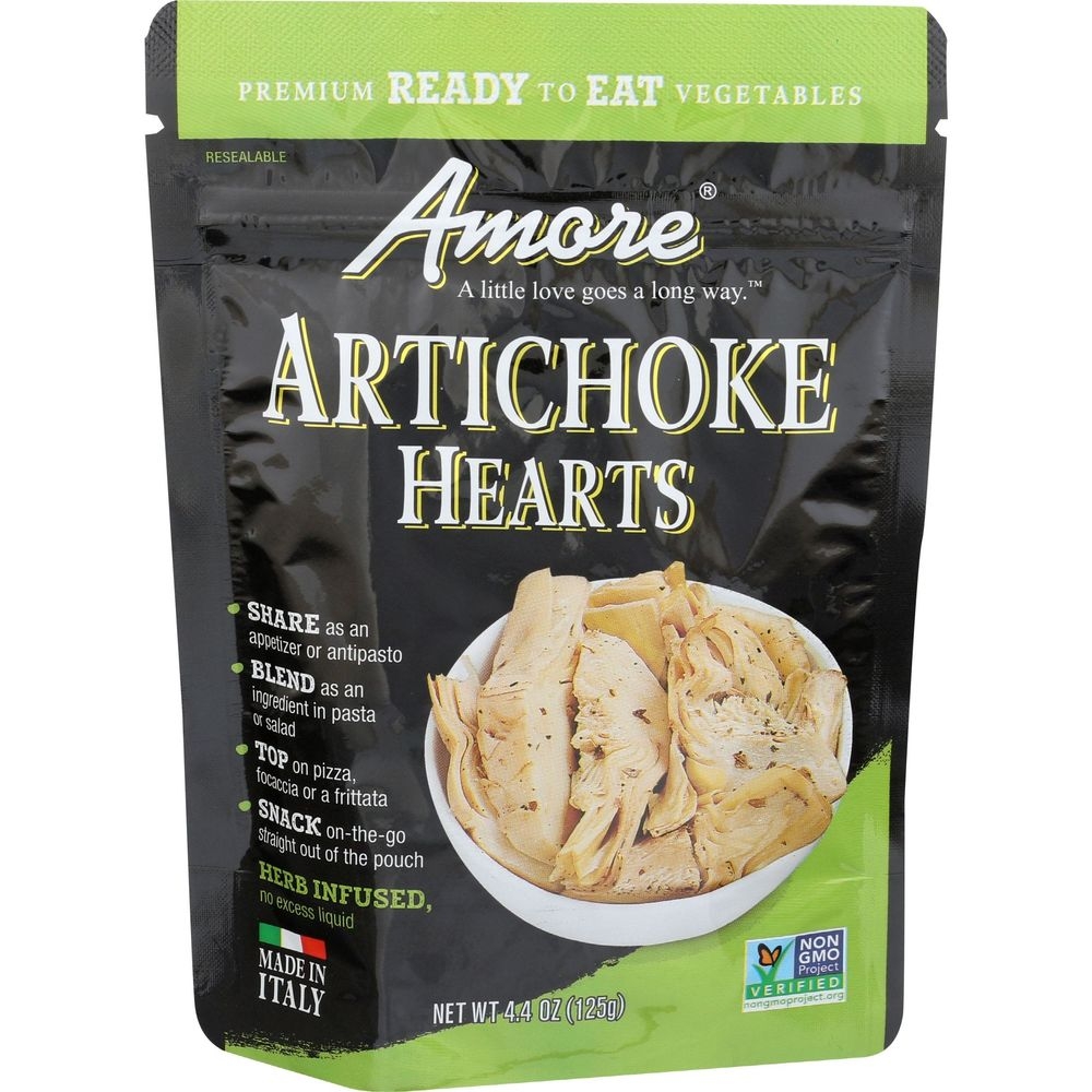 Amore Ready To Eat Herb Infused Artichoke Hearts, 4.4 Ounce -- 10 per case