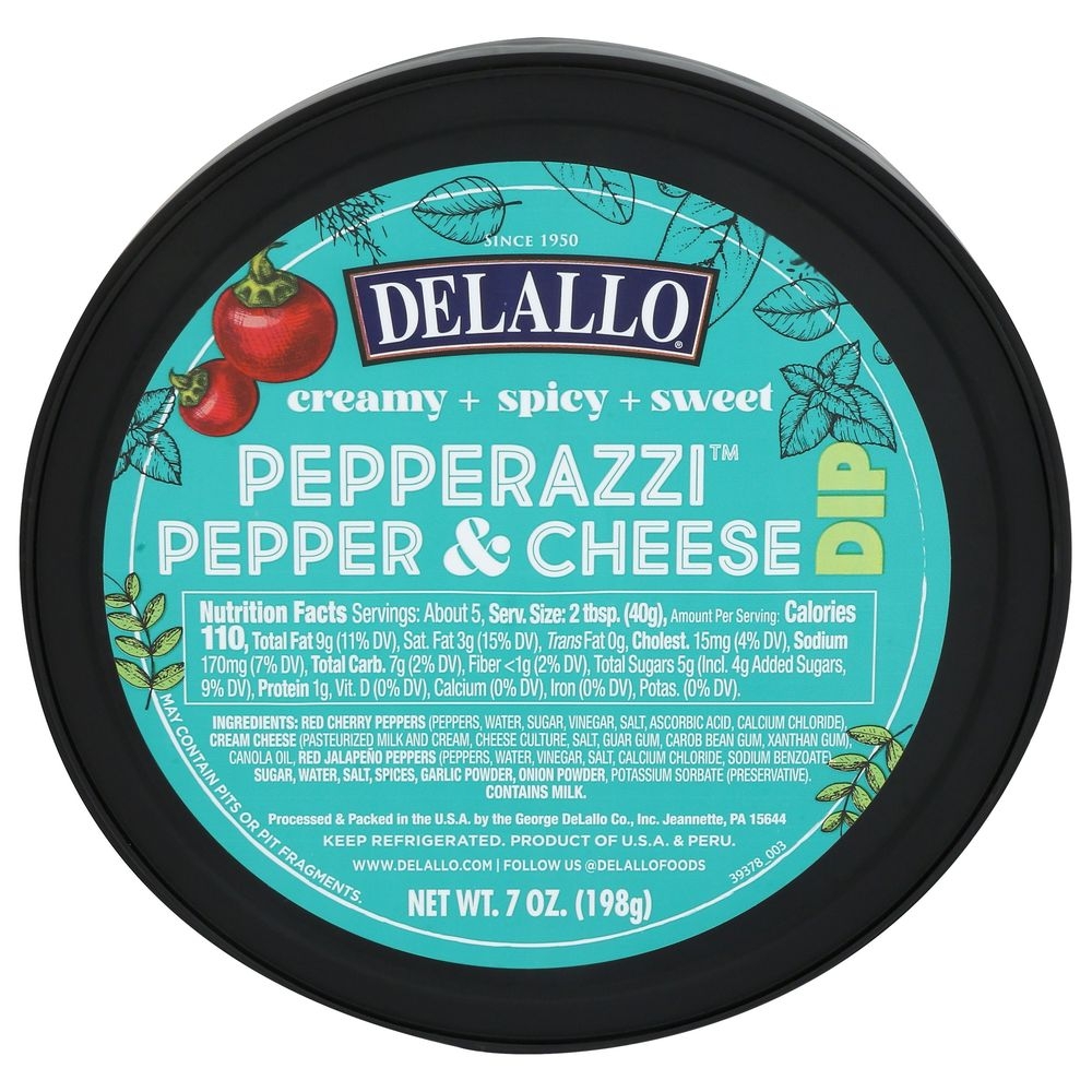Delallo Creamy Spicy Sweet Pepperazzi Pepper and Cheese Dip, 7 Ounce -- 12 per case