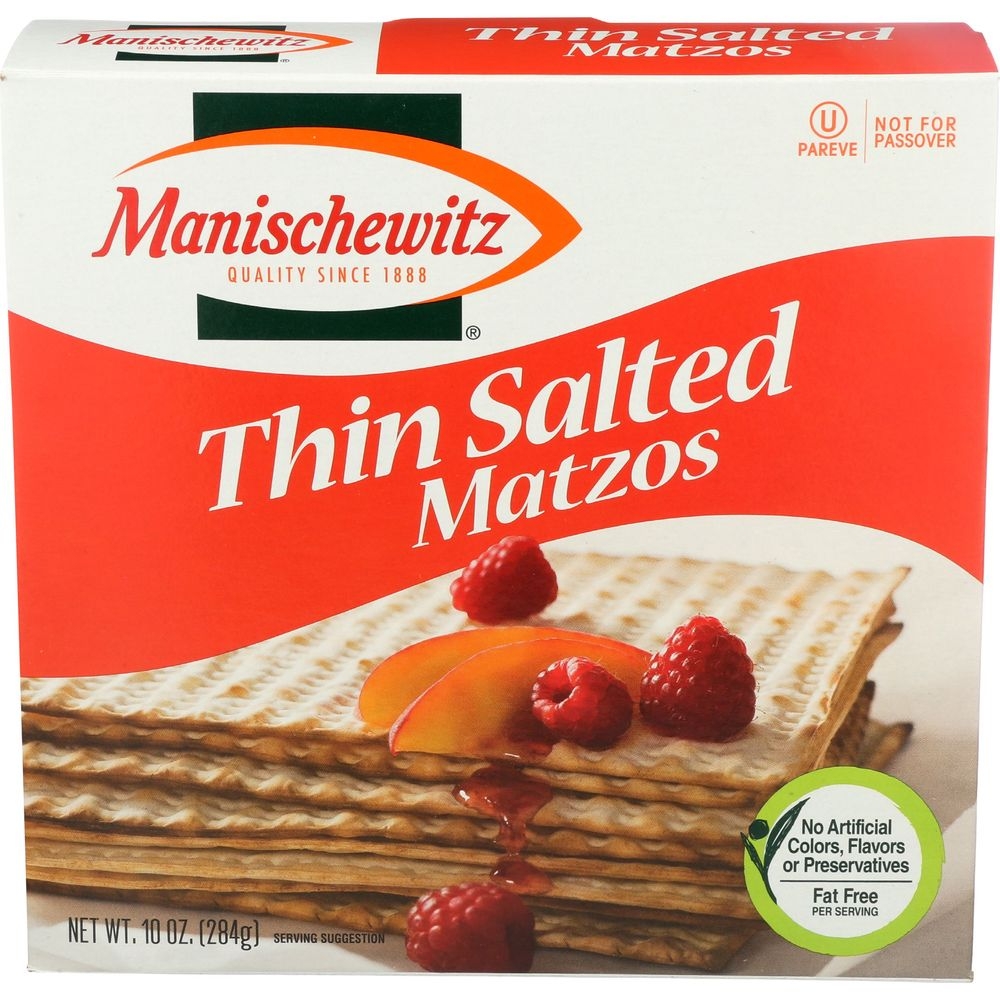 Manischewitz Thin Salted Matzo, 10 Ounce -- 12 per case