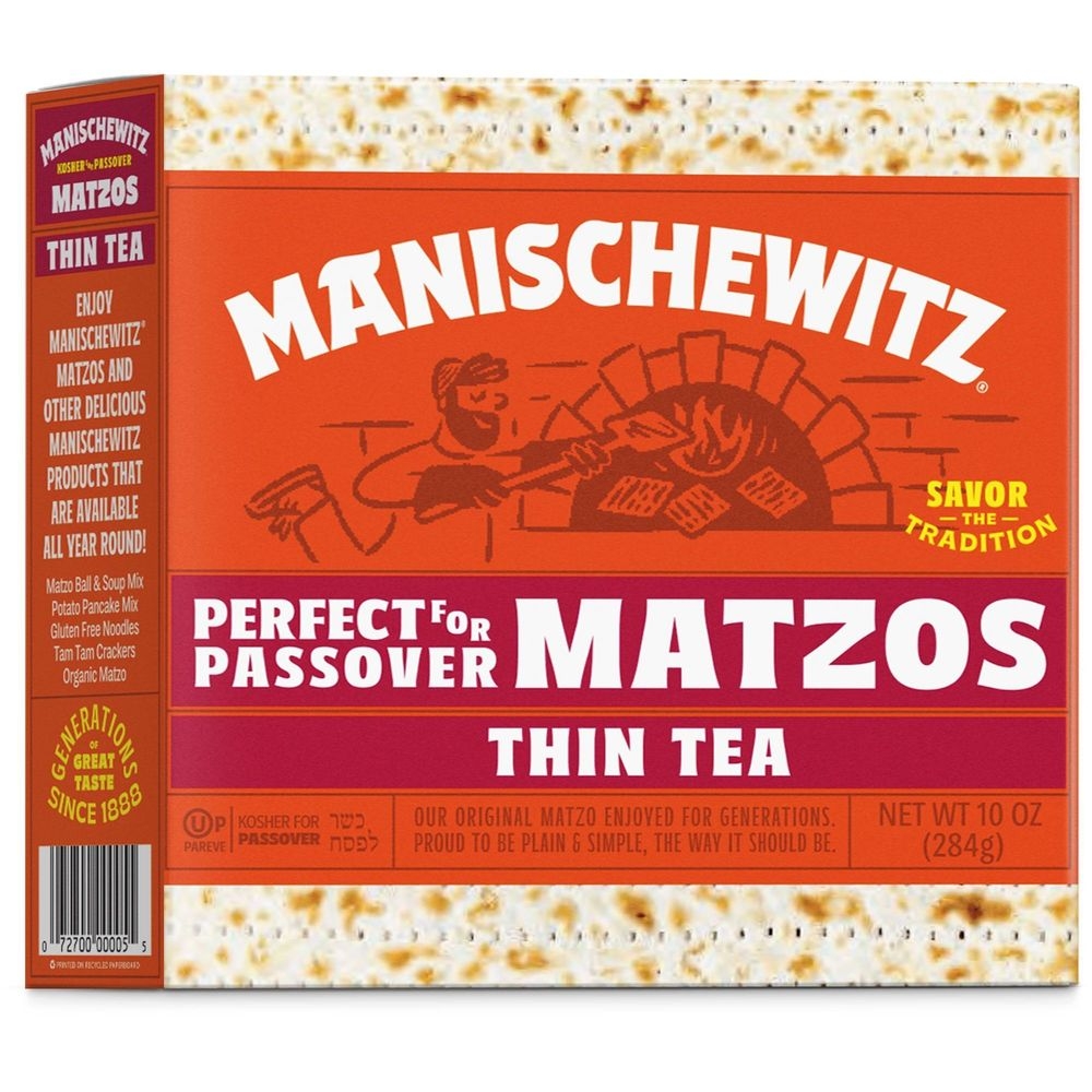 Manischewitz Passover Thin Tea Matzo, 10 Ounce -- 24 per case