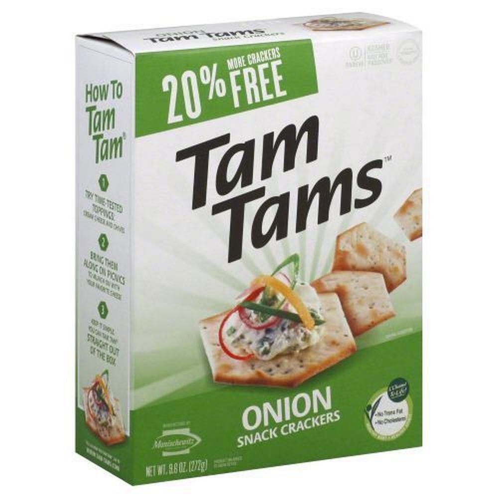 Manischewitz Tam Tam Onion Snack Cracker, 9.6 Ounce -- 12 per case