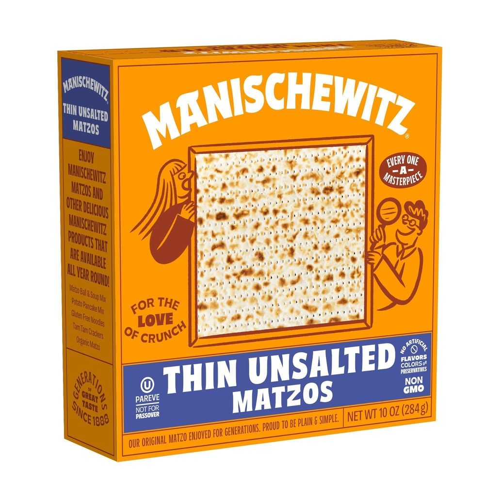 Manischewitz Thin Unsalted Matzo, 10 Ounce -- 24 per case
