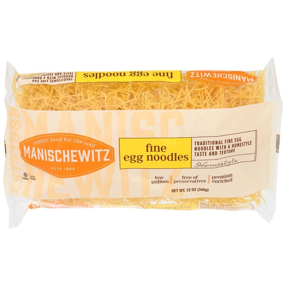 Manischewitz Fine Egg Noodles, 12 Ounce -- 12 per case