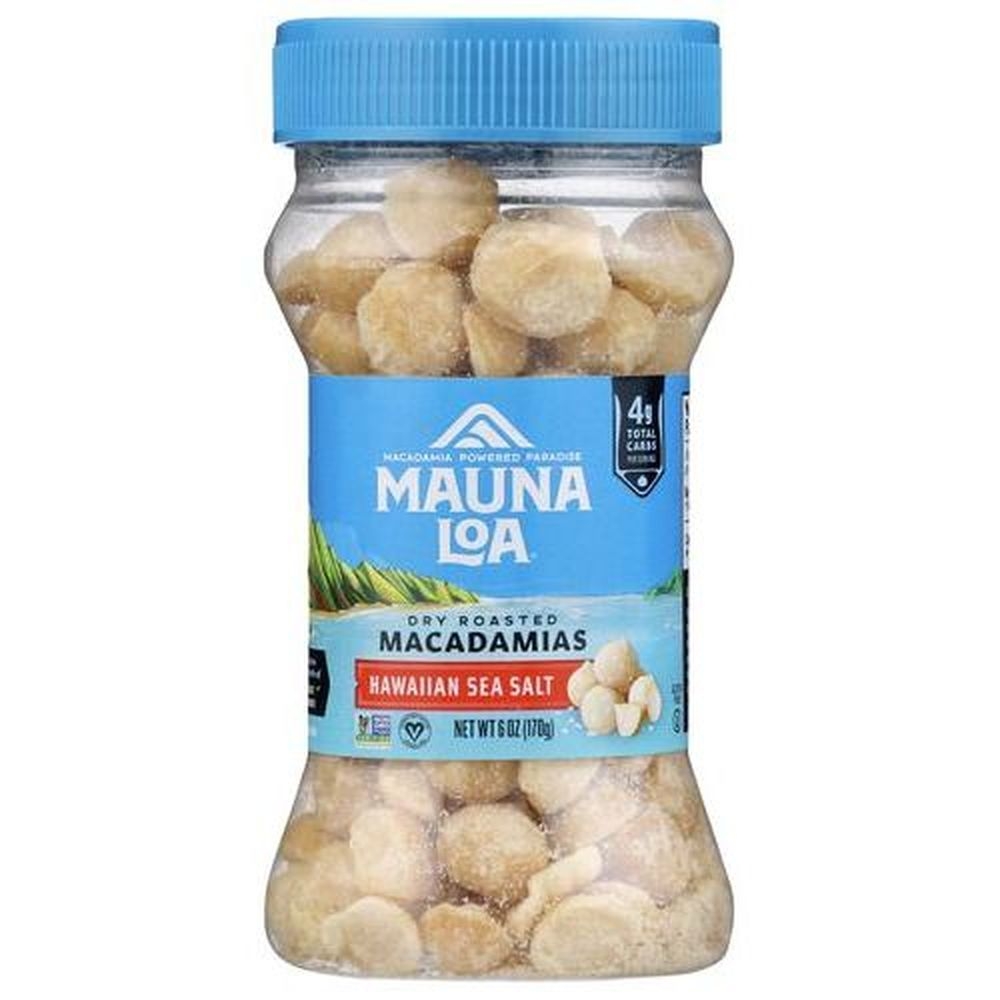 Mauna Loa Hawaiian Sea Salt Dry Roasted Macadamias, 6 Ounce -- 12 per case