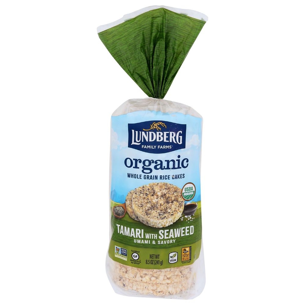 Lundberg Organic Tamari With Seaweed Rice Cakes, 8.5 Ounce -- 6 per case