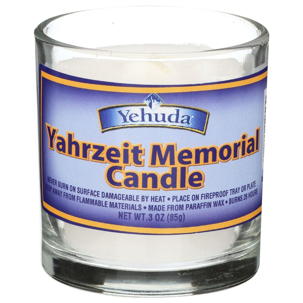 Yehuda Yahrzeit Memorial Candle -- 24 per case