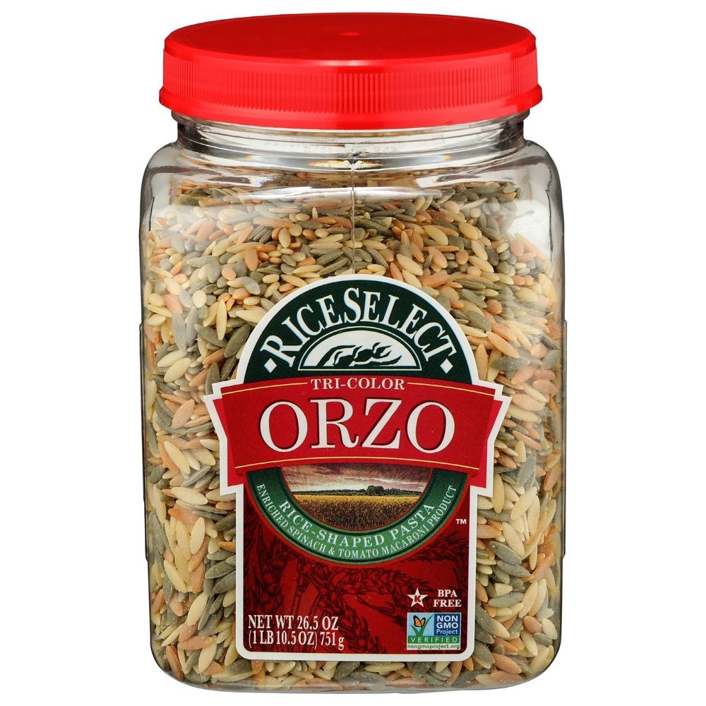 RiceSelect Tri Color Orzo Pasta, 26.5 Ounce -- 4 per case