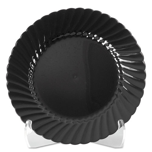 WNA Classicware Plastic Black Plate, 7.5 inch Dia -- 180 per case