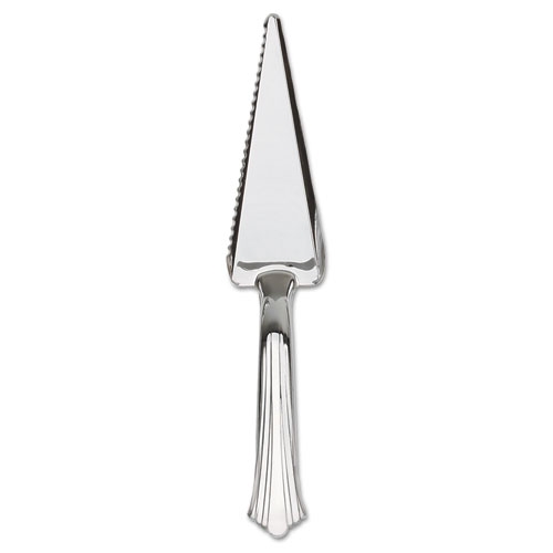 WNA Reflections Silver Heavyweight Plastic Cake Cutter -- 40 per case