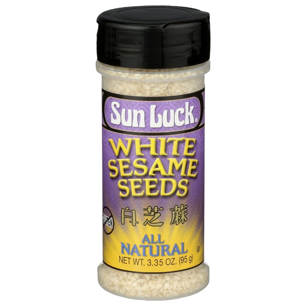 Sun Luck White Sesame Seeds, 3.35 Ounce -- 6 per case