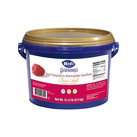 Hero Red Raspberry Marmalade Seedless Baking Jam, 12.12 Pound.