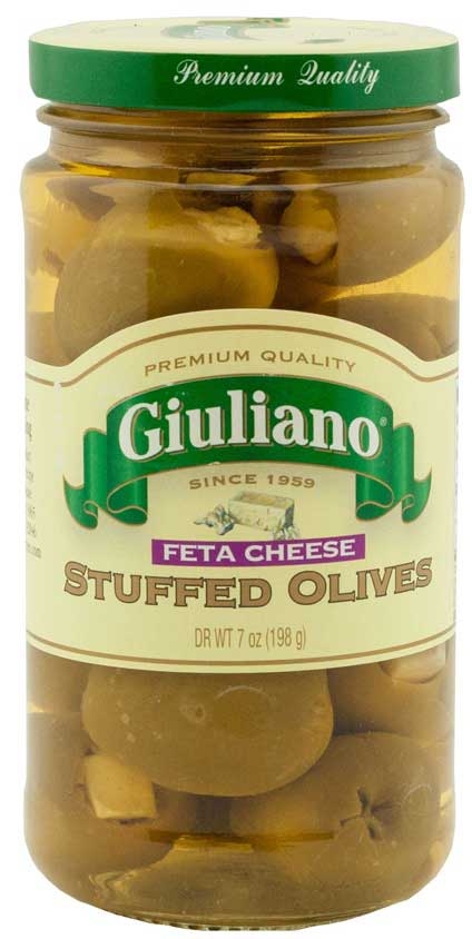 Giuliano Feta Cheese Stuffed Olives, 6.5 Ounce -- 6 per case