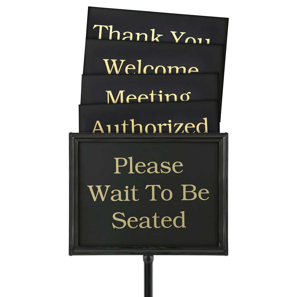 Chef-Master Classic Black Finish Hostess Signs