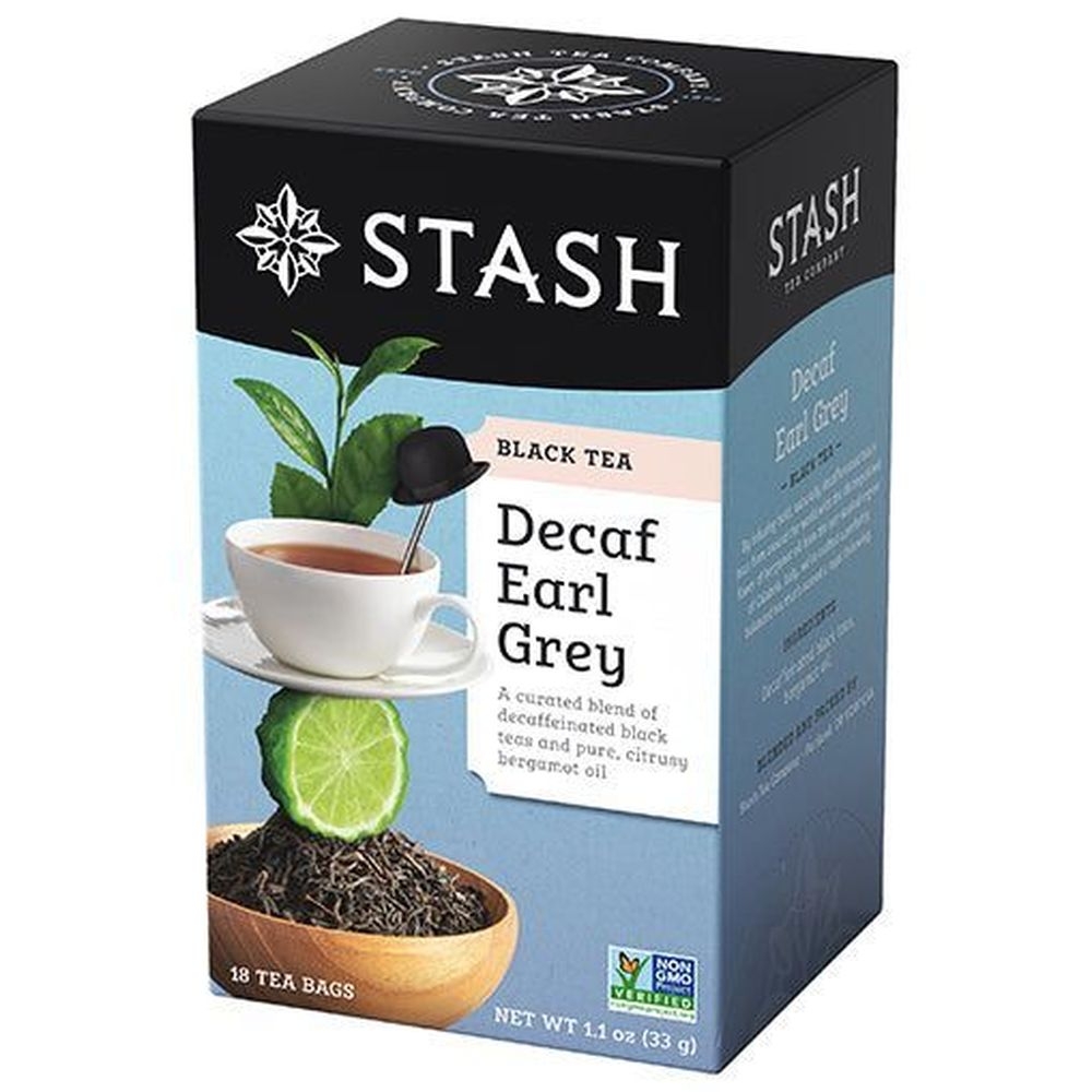 Stash Earl Grey Decaf Black Tea, 18 tea bags -- 6 per case