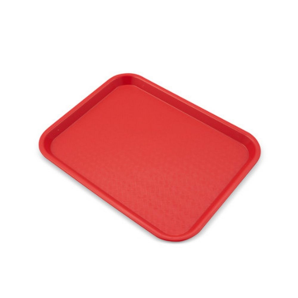 Carlisle CT101405 Cafe Polypropylene Red Fast Food Cafeteria Tray, 10 x 14 inch