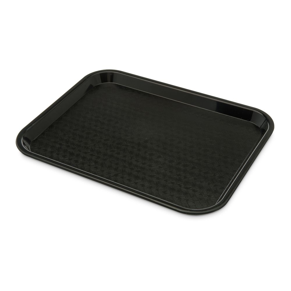 Carlisle CT101403 Cafe Polypropylene Black Fast Food Cafeteria Tray, 10 x 14 inch