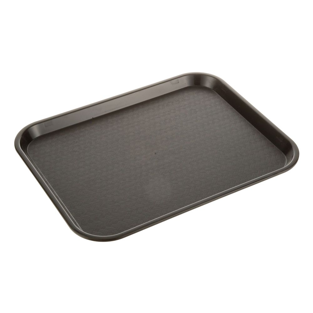 Carlisle CT141803 Cafe Polypropylene Black Fast Food Cafeteria Tray, 18 x 14 inch