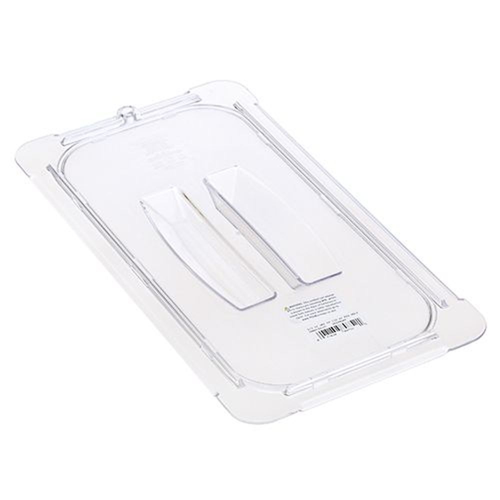 Carlisle 10230U07 StorPlus Polycarbonate Clear Handled Universal Half Size Pan Cover Only